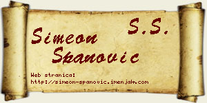 Simeon Španović vizit kartica